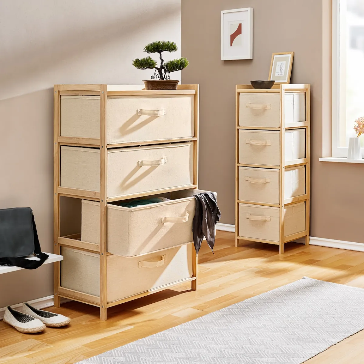 Die moderne Hausfrau Kommode „Bambus“, schmal