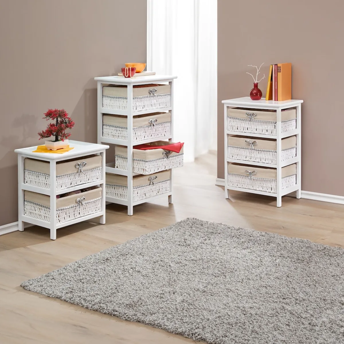 Die moderne Hausfrau Kommode "Landhaus" mittel, Höhe 58 cm