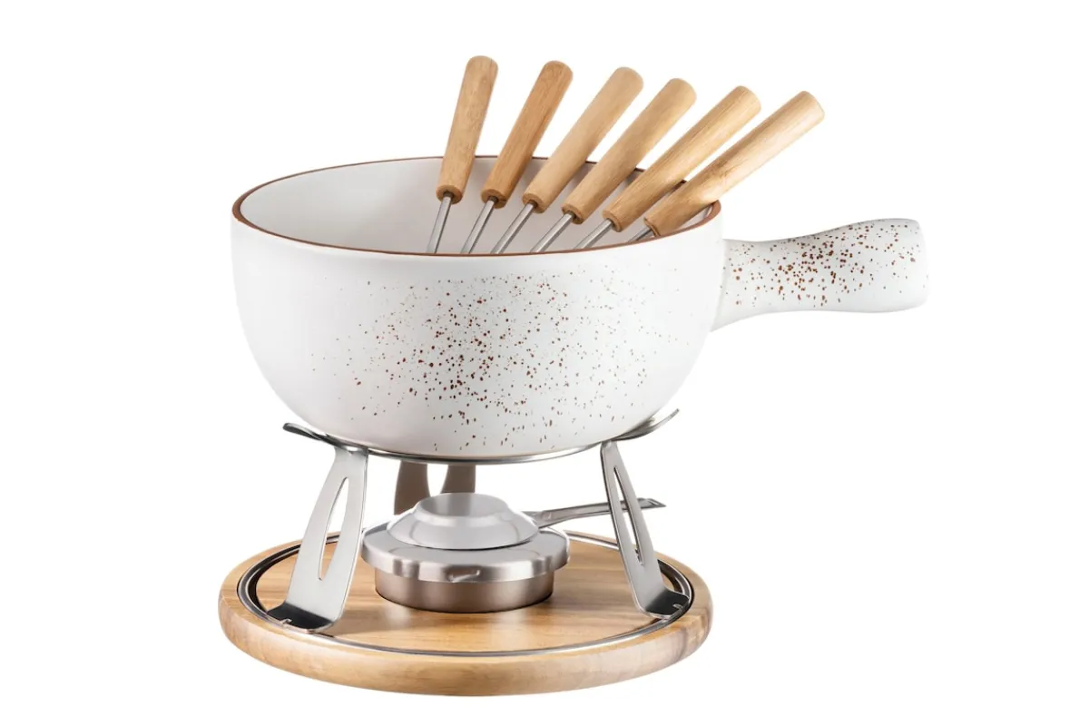 Die moderne Hausfrau Käsefondue Set, Steinzeug Pintar