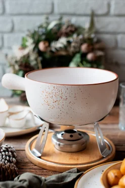 Die moderne Hausfrau Käsefondue Set, Steinzeug Pintar