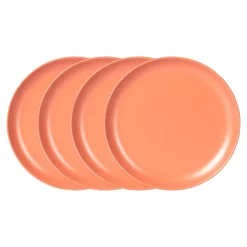 Die moderne Hausfrau Kuchenteller „Basic“, 4 Stück apricot