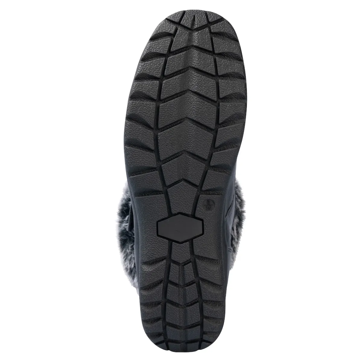 Damen Die moderne Hausfrau Kuschel-Klettstiefelette „Steffi“ schwarz