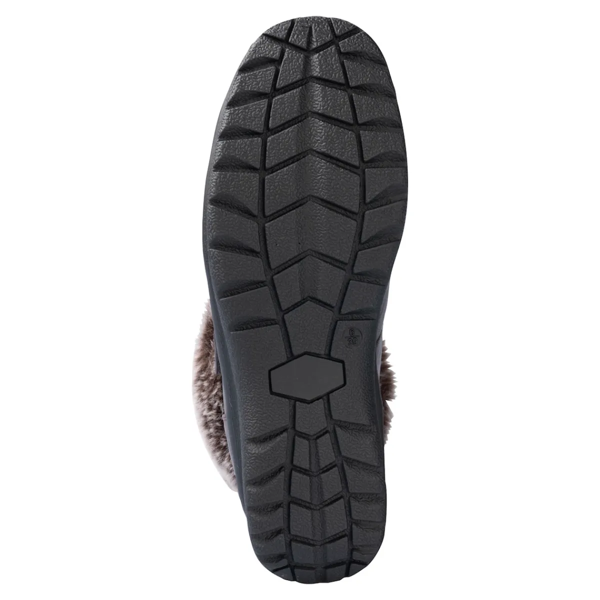 Damen Die moderne Hausfrau Kuschel-Klettstiefelette „Steffi“ schokobraun