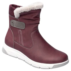 Damen Die moderne Hausfrau Kuschelstiefel „Flora“ bordeaux