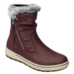 Damen Die moderne Hausfrau Kuschelstiefel „Florine“ bordeaux