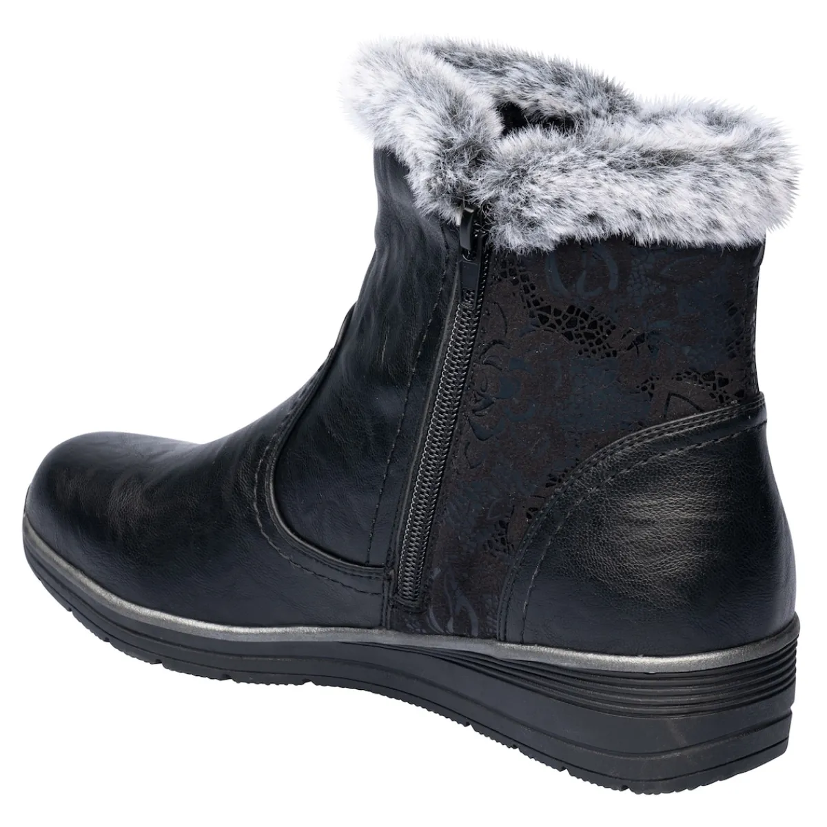 Damen Die moderne Hausfrau Kuschel-Stiefelette mit Leder „Mona“