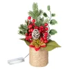 Die moderne Hausfrau LED-Adventsgesteck „Beeren“