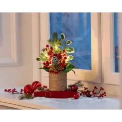 Die moderne Hausfrau LED-Adventsgesteck „Beeren“