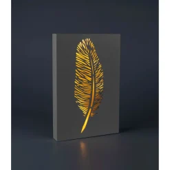 Die moderne Hausfrau LED-Bild „Leuchtfeder“