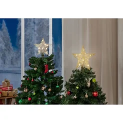 Die moderne Hausfrau LED-Christbaumspitze silberfarben