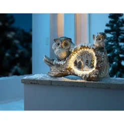 Die moderne Hausfrau LED-Dekofigur „Eulen“