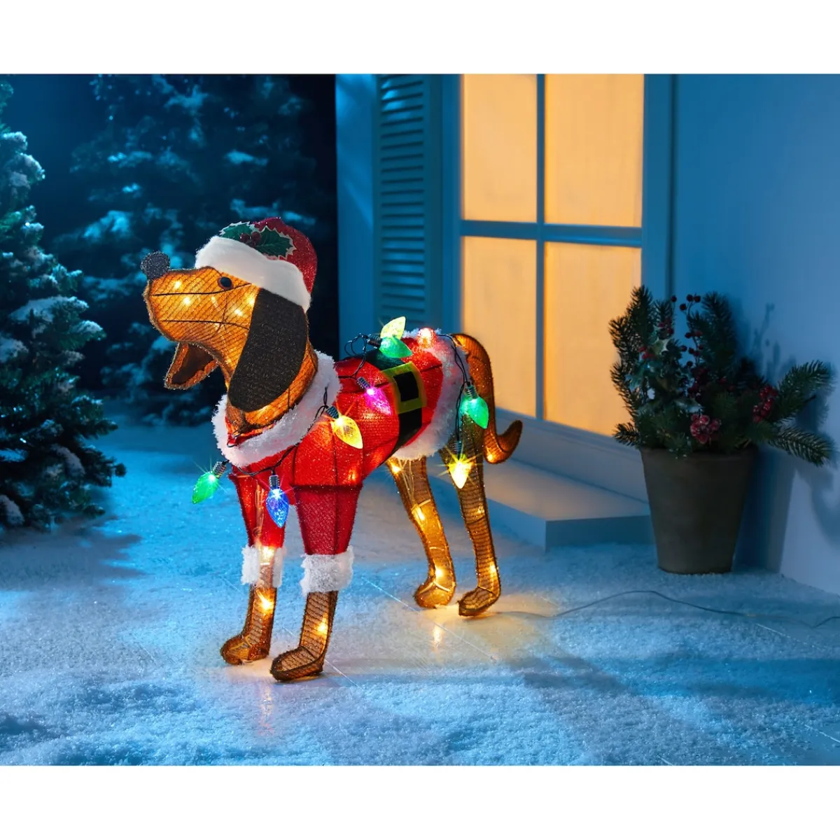 Die moderne Hausfrau LED-Dekofigur "Hund Rocky"