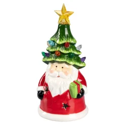 Die moderne Hausfrau LED-Dekofigur „Tannenhut“ Santa