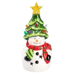 Die moderne Hausfrau LED-Dekofigur „Tannenhut“ Schneemann