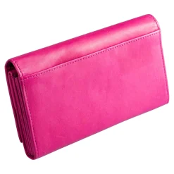 Damen Die moderne Hausfrau Lederbörse „Pusteblume“ pink