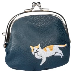 Damen Die moderne Hausfrau Leder-Klippbörse „Miezi“