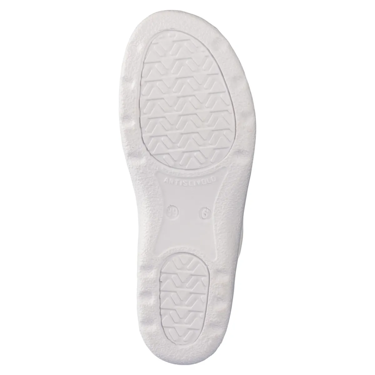 Damen Die moderne Hausfrau Leder-Pantolette für Herren weiß