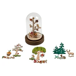 Die moderne Hausfrau LED-Glasdeko "4 Jahreszeiten"