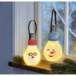 Die moderne Hausfrau LED-Glühbirne Schneemann