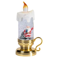 Die moderne Hausfrau LED-Glitterkerze Weihnachtsmann