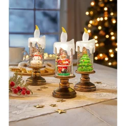 Die moderne Hausfrau LED-Kerze "Glitter" Santa