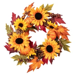 Die moderne Hausfrau LED-Kranz „Goldener Herbst“