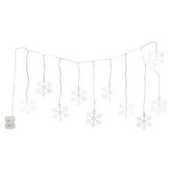 Die moderne Hausfrau LED-Lichtervorhang „Schneeflocken“, 95 cm