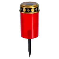 Die moderne Hausfrau LED-Solar-Grablicht rot