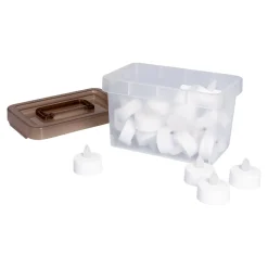 Die moderne Hausfrau LED-Teelichter-Vorratsbox, 24 Stück