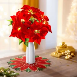 Die moderne Hausfrau LED-Weihnachtsstrauß + Gratis Vase