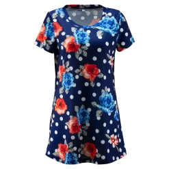 Damen Die moderne Hausfrau Leggings-Shirt ­„Rosen/Punkte“