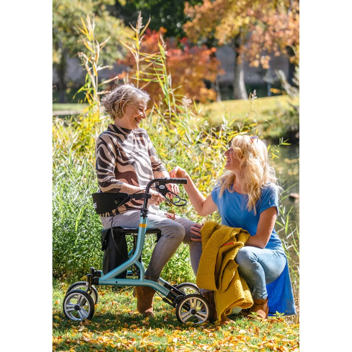 Die moderne Hausfrau Leichtgewichtrollator Nitro SL Spa-blau