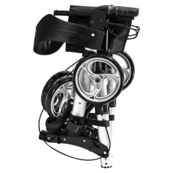 Die moderne Hausfrau Leichtgewicht-Rollator Premium, Aluminium, mit Rückengurt und Tasche - AT51006 silber