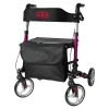 Die moderne Hausfrau Leichtgewicht-Rollator Premium, Aluminium, mit Rückengurt und Tasche - AT51006 lila