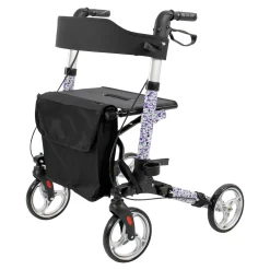 Die moderne Hausfrau Leichtgewicht-Rollator Premium, Aluminium, mit Rückengurt und Tasche - AT51006 Sonderedition