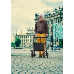 Die moderne Hausfrau Leichtgewicht-Rollator Taima M-GT, Aluminium, mit Rückengurt und Tasche