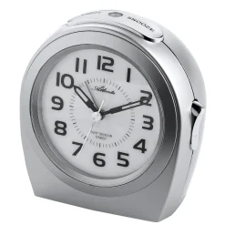 Die moderne Hausfrau Leucht-Quartzwecker silber