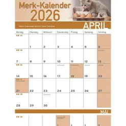 Die moderne Hausfrau Merkkalender 2026 „Katzenbabies“