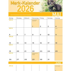 Die moderne Hausfrau Merkkalender 2026 „Katzenbabies“