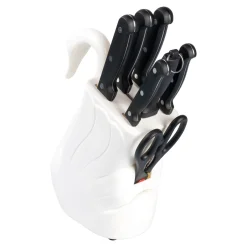 Die moderne Hausfrau Messerblock „Schwan“