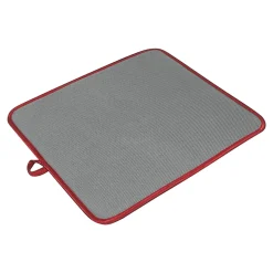 Die moderne Hausfrau Microfaser Abtropfmatte "Softex" grau/rot