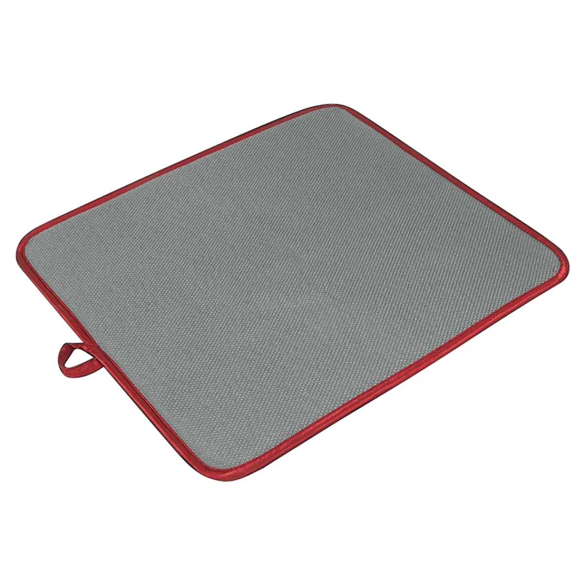 Die moderne Hausfrau Microfaser Abtropfmatte "Softex" grau/rot