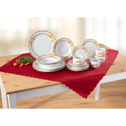 Die moderne Hausfrau Mitteldecke "Bordeaux", 90x90 cm