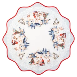 Die moderne Hausfrau Mitteldecke „Weihnachtsdorf“, Ø 85 cm