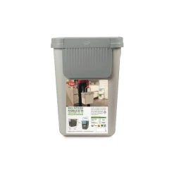 Die moderne Hausfrau Müllbehälter, 2er Set, je 25 l, stapelbar weiß