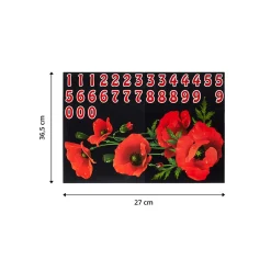 Die moderne Hausfrau Mülltonnen-Aufkleber Mohnblumen