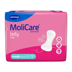 Die moderne Hausfrau MoliCare Premium LADY PAD, 14 Stück Saugleistung 910 ml