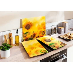 Die moderne Hausfrau ﻿Motivplatte „Sonnenblume“