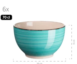 Die moderne Hausfrau Müslischalen-Set, Steingut LUMACA Laguna