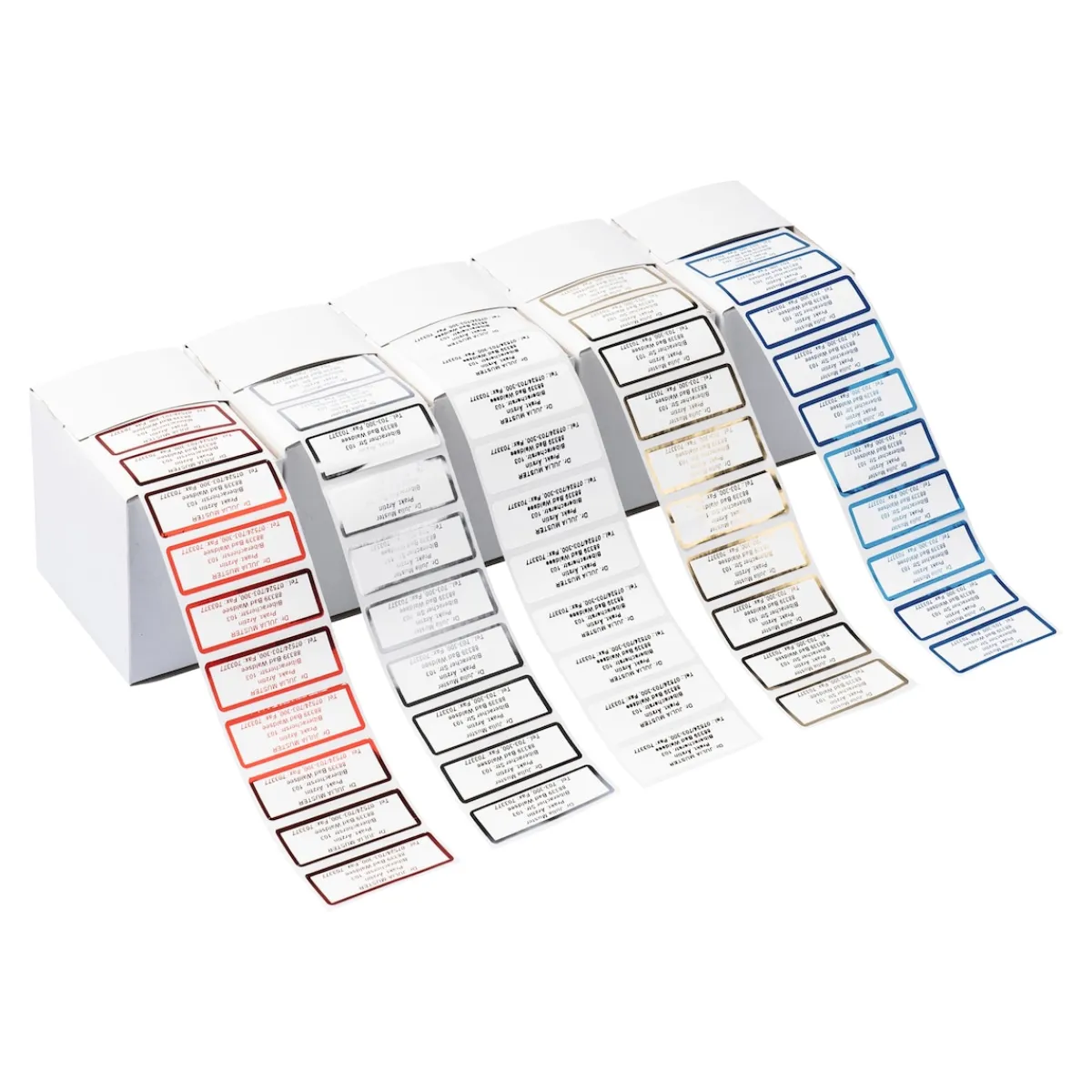 Die moderne Hausfrau Namensaufkleber "Schrifttyp B" gold